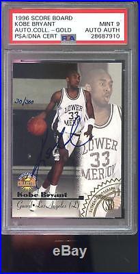 1996-97 Score Board Kobe Bryant ROOKIE AUTO Autograph Graded Card PSA 9 PSA/DNA