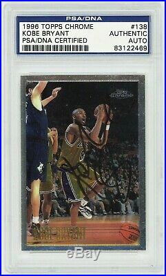 1996-97 Topps Chrome #138 Kobe Bryant Autograph Signed Rookie RC PSA/DNA Lakers