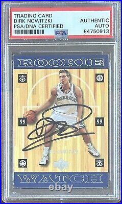 1998 98/99 Upper Deck Dirk Nowitzki Rookie RC Signed PSA DNA AUTOGRAPH HOF