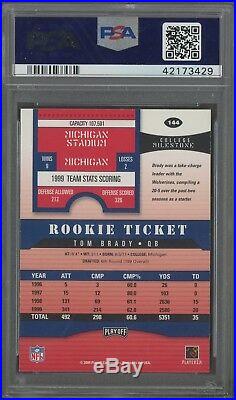 2000 Contenders Rookie Ticket #144 Tom Brady Patriots RC AUTO PSA/DNA 9 HOT CARD