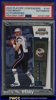 2000 Playoff Contenders Tom Brady ROOKIE RC PSA/DNA AUTO #144 PSA Auth