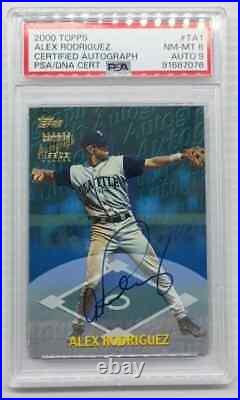 2000 Topps Alex Rodriguez Certified DNA Autograph #TA1 PSA 8