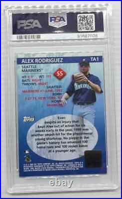 2000 Topps Alex Rodriguez Certified DNA Autograph #TA1 PSA 8