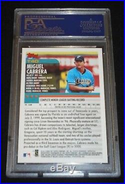 2000 Topps Traded Miguel Cabrera Signed Rookie Card Autograph RC Auto PSA/DNA 6