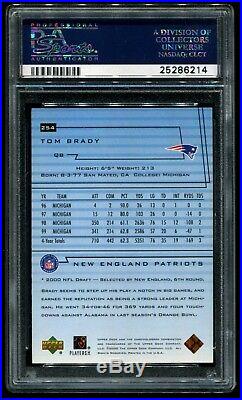 2000 Upper Deck #254 Tom Brady Rookie Autograph Auto Psa/dna 10 Gem Mint Psa 10