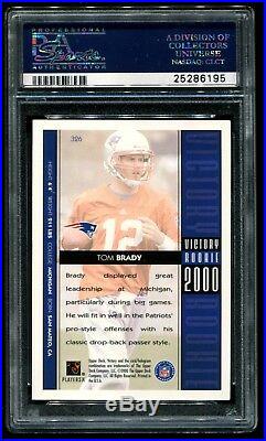 2000 Victory #326 Tom Brady Rookie Autograph Auto Psa/dna 10 Gem Mint Psa 10