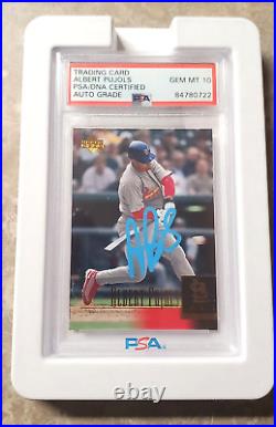 2001 Upper Deck #295 Albert Pujols Autograph Rc Psa Dna Auto 10 (gem/mt)