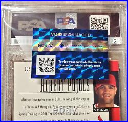 2001 Upper Deck #295 Albert Pujols Autograph Rc Psa Dna Auto 10 (gem/mt)