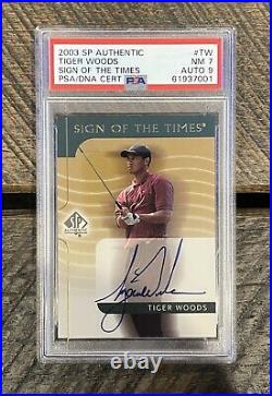 2003 SP Authentic Sign Of The Times SOTT Tiger Woods Auto PSA 9 Mint