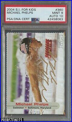 2004 SI For Kids Olympics #360 Michael Phelps Signed AUTO PSA/DNA PSA 10