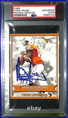 2004 Texas Longhorns VINCE YOUNG Signed Auto Rookie Card PSA/DNA Slabbed