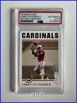 2004 Topps #360 Larry Fitzgerald Autographed/Signed Rookie Psa/Dna Certified