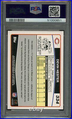 2006 Topps #334 Devin Hester Signed Rookie PSA 9 PSA DNA 10 Auto Chicago Bears