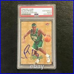 2007-08 Fleer #13 Rajon Rondo Signed Card AUTO PSA/DNA Slabbed Celtics