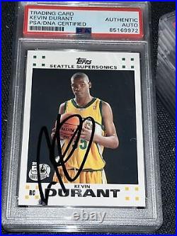 2007-08 NBA Topps 50th Anniv Kevin Durant Rookie RC Auto. PSA/DNA Certified