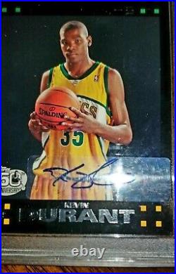 2007-08 Topps Kevin Durant #112 PSA/DNA Certified Encased Auto Rookie Black SP