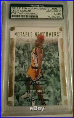 2007 Fleer Prospects #NN-1 Kevin Durant RC Auto Autograph PSA/DNA Certified