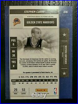 2009-10 Stephen Curry Playoff Contenders Auto RC- #106. Is it a PSA 10