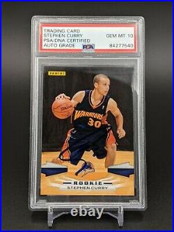 2009 Panini Stephen Curry #307 Rookie with ON CARD AUTO PSA 10 Gem Mint Warriors