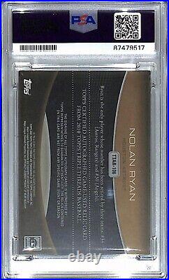 2010 Topps NOLAN RYAN Triple Threads Signed PSA 10 Auto Graded PSA/DNA 10 Slab