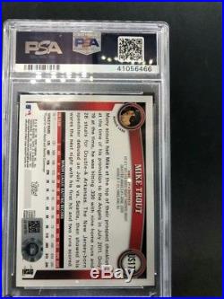 2011 Topps Update #US175 Mike Trout RC PSA DNA. Double Certified auto