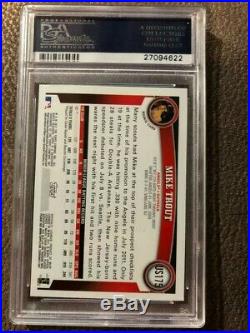 2011 Topps Update US175 Mike Trout rookie RC signed auto PSA/DNA authentic