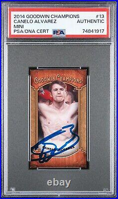 2014 Canelo Alvarez Ud Goodwin Mini Auto Psa Dna Signed Rookie Card Autograph