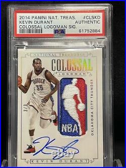 2014 National Treasures Kevin Durant Colossal Logoman Auto PSA Authentic 3 of 3