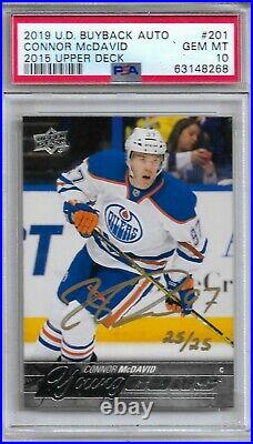 2015-16 UD Young Guns Connor McDavid Gold Buyback Auto/Autograph RC PSA 10 #/25