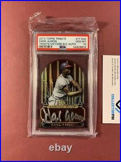 2015 Topps Tribute Hank Aaron To The Victors Silver D/C Auto #TTVHA /30 PSA 10
