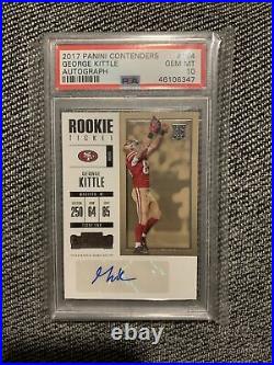 2017 Contenders Rookie Ticket George Kittle Autograph #164 PSA 10