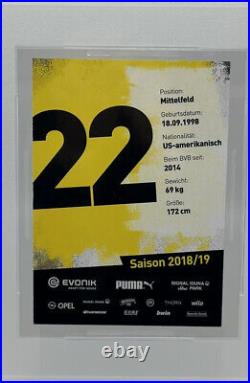 2018-19 Borussia Dortmund Autograph Signature Card Christian Pulisic PSA/DNA