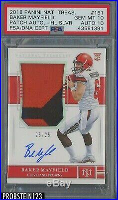 2018 National Treasures Baker Mayfield RPA RC Patch 25/25 PSA 10 PSA/DNA 10 AUTO