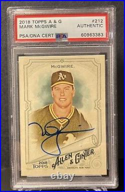 2018 Topps A & G #212 Mark McGwire Signed AUTO Oakland A's PSA/DNA Authentic
