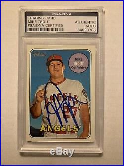 2018 Topps Heritage Mike Trout Anaheim Angels Signed Auto Autograph PSA/DNA Slab