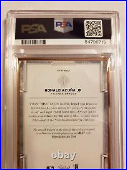 2019 Topps Ronald Acuna Jr Transcendent Franchise Favorites PSA/DNA 10 Autograph