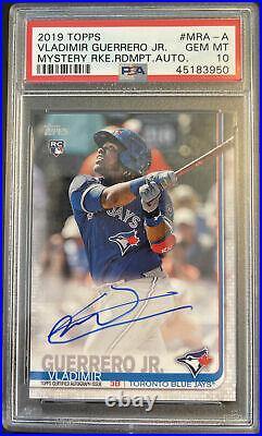 2019 Topps S1 Vladimir Guerrero Jr Rc Mystery Redemption On Card Auto Sp Psa 10