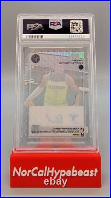 2020-21 Panini Clearly Donruss Anthony Edwards Rated Rookie Auto Gold PSA 9