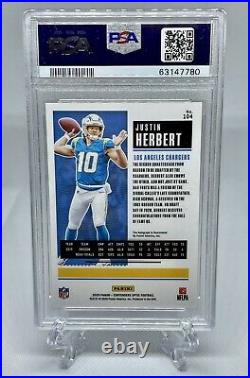 2020 Contenders Optic Justin Herbert ON-CARD Auto Rookie PSA 9 MINT Chargers