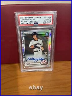2020 Topps Bowman Chrome Anthony Volpe Yankees #CPAAV PSA9 Auto10 119/499