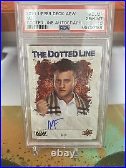 2021 Upper Deck AEW First Edition MJF The Dotted Line Autograph SSP Psa 10