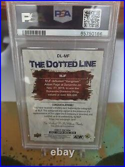 2021 Upper Deck AEW First Edition MJF The Dotted Line Autograph SSP Psa 10