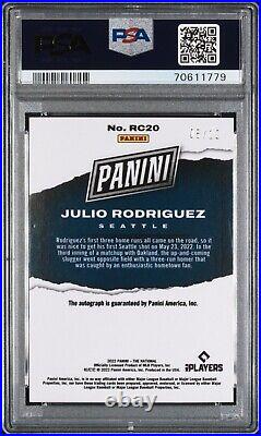 2022 Julio Rodriguez /10 Auto Auth Rookie RC Mariners PSA 9 POP 2 DNA Certified