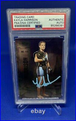 2022 SkyBox Metal Universe UFC Kayla Harrison PSA/DNA Signed Auto #55 autograph