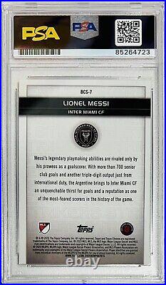 2023 Topps Chrome Signed Lionel Messi Inter Miami Trading Card #BCS-7 PSA/DNA