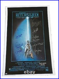 27x40 Cast Signed Autographed Star Wars RO Jedi Movie Poster PSA DNA