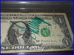 45th President Donald Trump Ip Auto Signed Dollar Bill Psa/dna Encapsulated