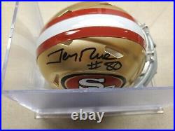 49ers Jerry Rice Authentic Signed Mini Helmet Autograph Certified PSA/DNA