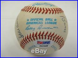 500 Home Run Club Baseball Signed By 10 Psa/dna Mantle Williams Mays Autographed