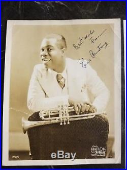 8X10 PHOTO OF YOUNG LOUIS ARMSTRONG (Satchmo) SIGNED WITH PSA/DNA COA